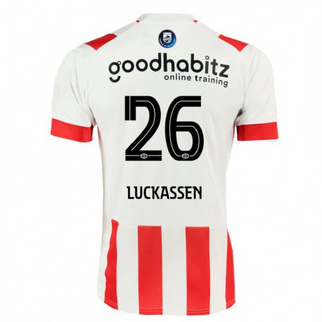 Kandiny Hombre Camiseta Derrick Luckassen #26 Rosa Oscuro 1ª Equipación 2022/23 La Camisa Chile