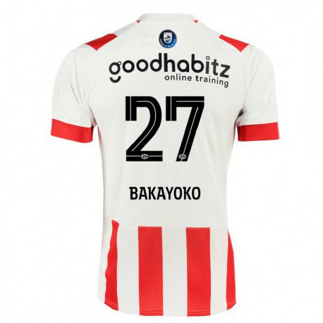 Kandiny Hombre Camiseta Johan Bakayoko #27 Rosa Oscuro 1ª Equipación 2022/23 La Camisa Chile