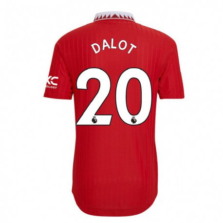 Kandiny Hombre Camiseta Diogo Dalot #20 Rojo 1ª Equipación 2022/23 La Camisa Chile