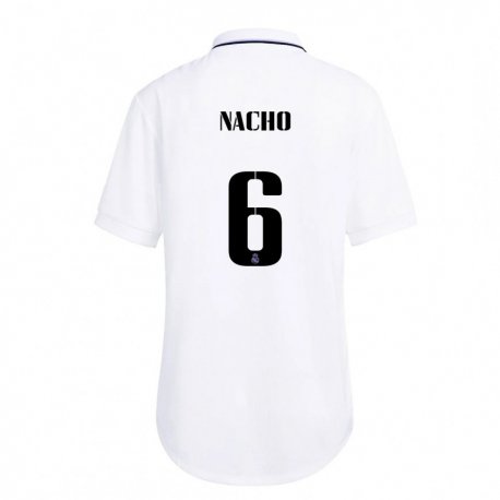 Kandiny Hombre Camiseta Nacho Fernandez #6 Blanco Púrpura 1ª Equipación 2022/23 La Camisa Chile