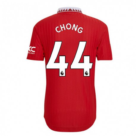 Kandiny Hombre Camiseta Tahith Chong #44 Rojo 1ª Equipación 2022/23 La Camisa Chile