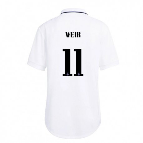 Kandiny Hombre Camiseta Caroline Weir #11 Blanco Púrpura 1ª Equipación 2022/23 La Camisa Chile