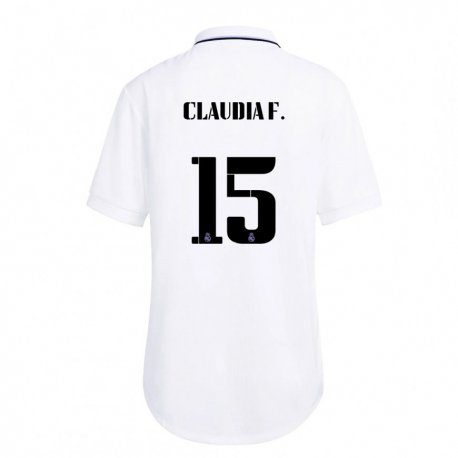 Kandiny Hombre Camiseta Claudia Florentino #15 Blanco Púrpura 1ª Equipación 2022/23 La Camisa Chile
