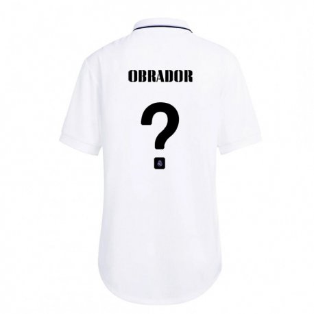 Kandiny Hombre Camiseta Rafael Obrador #0 Blanco Púrpura 1ª Equipación 2022/23 La Camisa Chile