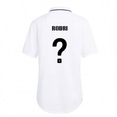 Kandiny Hombre Camiseta Rodri #0 Blanco Púrpura 1ª Equipación 2022/23 La Camisa Chile