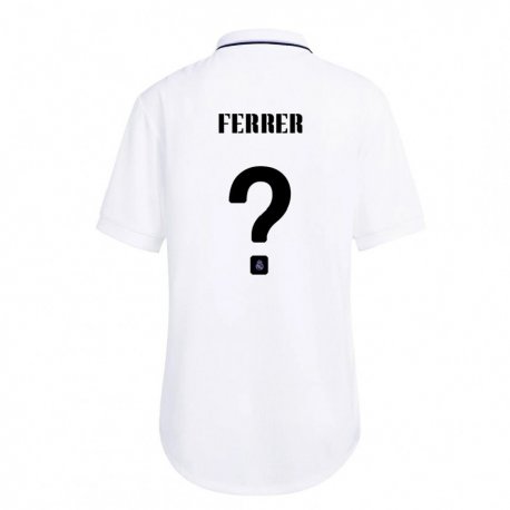 Kandiny Hombre Camiseta Pau Ferrer #0 Blanco Púrpura 1ª Equipación 2022/23 La Camisa Chile