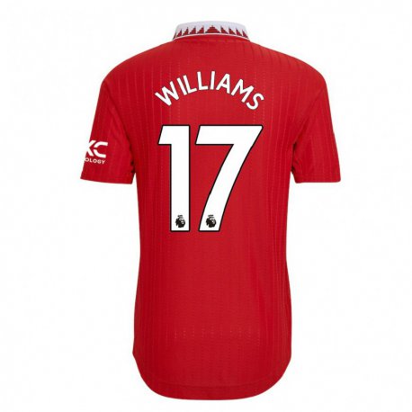 Kandiny Hombre Camiseta Rachel Williams #17 Rojo 1ª Equipación 2022/23 La Camisa Chile