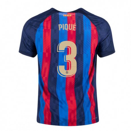 Kandiny Hombre Camiseta Gerard Piqué #3 Azul Escarlata 1ª Equipación 2022/23 La Camisa Chile