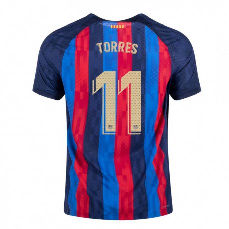 Kandiny Hombre Camiseta Ferran Torres #11 Azul Escarlata 1ª Equipación 2022/23 La Camisa Chile