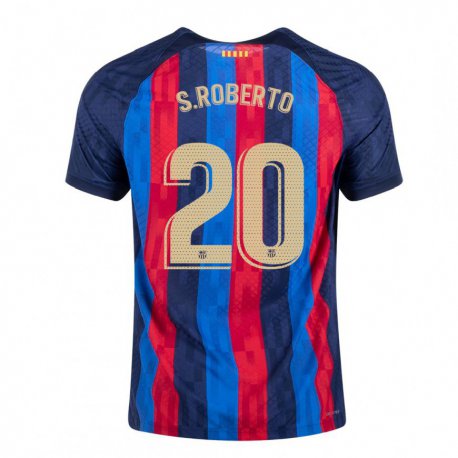 Kandiny Hombre Camiseta Sergi Roberto #20 Azul Escarlata 1ª Equipación 2022/23 La Camisa Chile