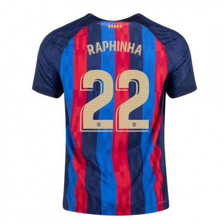 Kandiny Hombre Camiseta Raphinha #22 Azul Escarlata 1ª Equipación 2022/23 La Camisa Chile