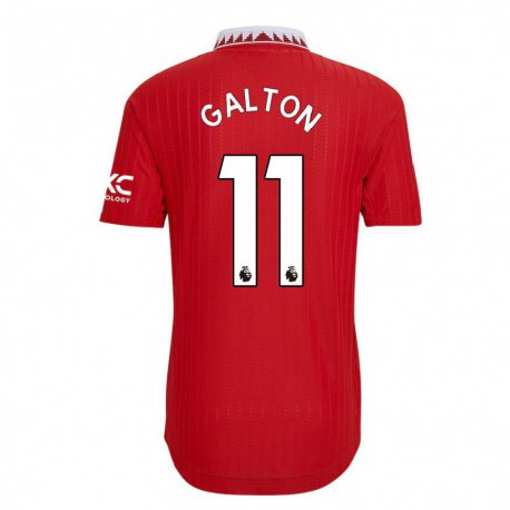 Kandiny Hombre Camiseta Leah Galton #11 Rojo 1ª Equipación 2022/23 La Camisa Chile