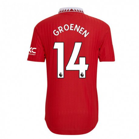 Kandiny Hombre Camiseta Jackie Groenen #14 Rojo 1ª Equipación 2022/23 La Camisa Chile