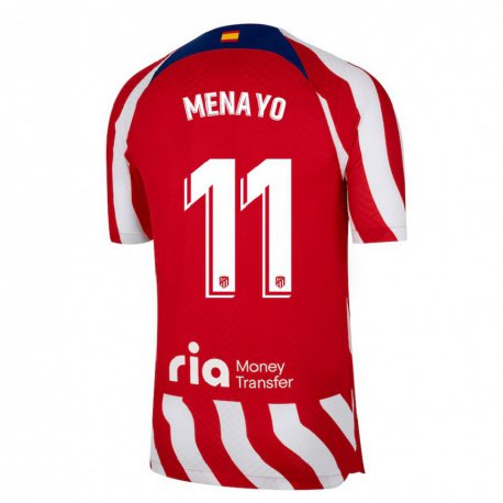 Kandiny Hombre Camiseta Carmen Menayo #11 Rojo Blanco Azul 1ª Equipación 2022/23 La Camisa Chile