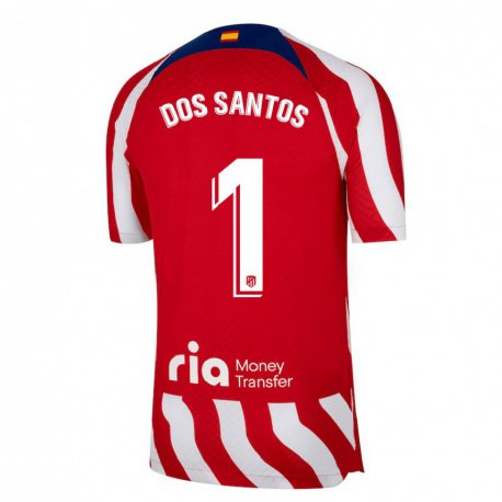 Kandiny Hombre Camiseta Alex Dos Santos #1 Rojo Blanco Azul 1ª Equipación 2022/23 La Camisa Chile