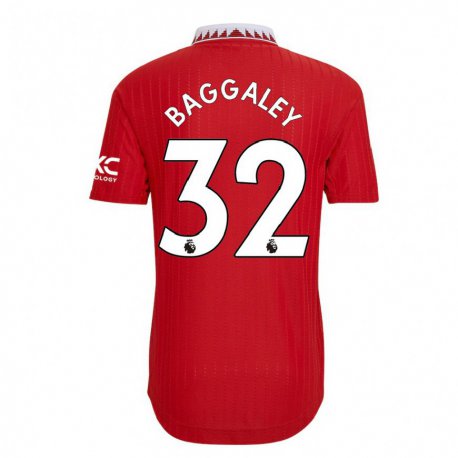 Kandiny Hombre Camiseta Sophie Baggaley #32 Rojo 1ª Equipación 2022/23 La Camisa Chile