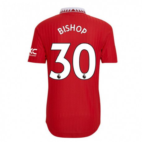 Kandiny Hombre Camiseta Nathan Bishop #30 Rojo 1ª Equipación 2022/23 La Camisa Chile