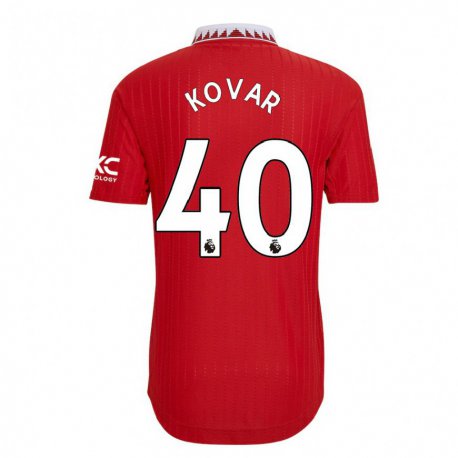 Kandiny Hombre Camiseta Matej Kovar #40 Rojo 1ª Equipación 2022/23 La Camisa Chile