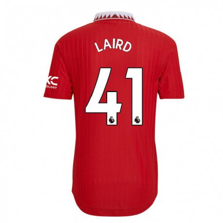 Kandiny Hombre Camiseta Ethan Laird #41 Rojo 1ª Equipación 2022/23 La Camisa Chile