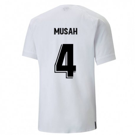 Kandiny Hombre Camiseta Yunus Musah #4 Blanco Cremoso 1ª Equipación 2022/23 La Camisa Chile