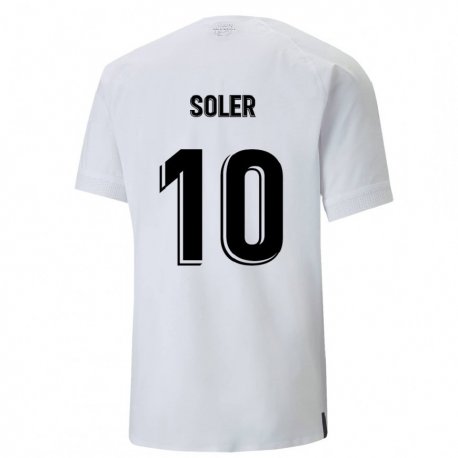 Kandiny Hombre Camiseta Carlos Soler #10 Blanco Cremoso 1ª Equipación 2022/23 La Camisa Chile