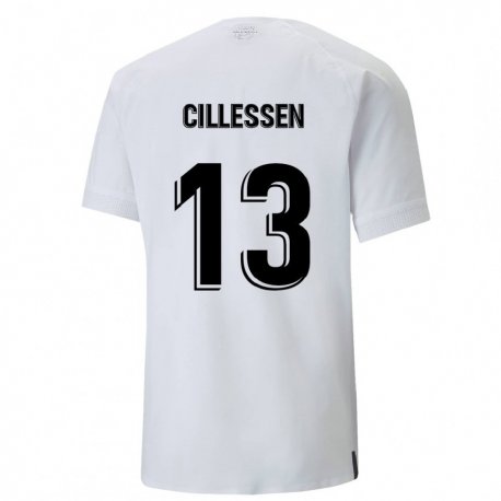 Kandiny Hombre Camiseta Jasper Cillessen #13 Blanco Cremoso 1ª Equipación 2022/23 La Camisa Chile