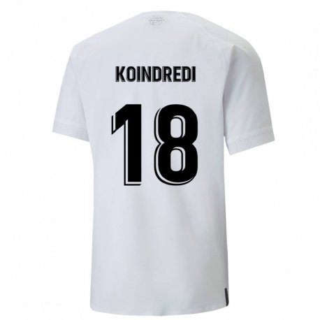 Kandiny Hombre Camiseta Koba Koindredi #18 Blanco Cremoso 1ª Equipación 2022/23 La Camisa Chile