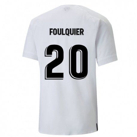 Kandiny Hombre Camiseta Dimitri Foulquier #20 Blanco Cremoso 1ª Equipación 2022/23 La Camisa Chile