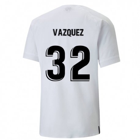 Kandiny Hombre Camiseta Jesus Vazquez #32 Blanco Cremoso 1ª Equipación 2022/23 La Camisa Chile