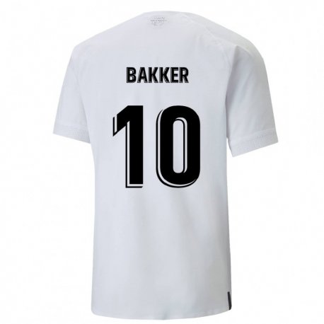 Kandiny Hombre Camiseta Linda Bakker #10 Blanco Cremoso 1ª Equipación 2022/23 La Camisa Chile