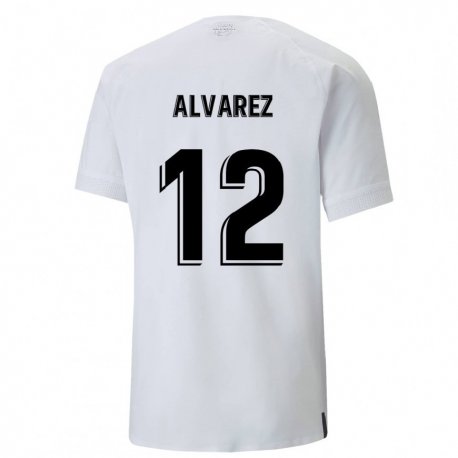 Kandiny Hombre Camiseta Sofia Alvarez #12 Blanco Cremoso 1ª Equipación 2022/23 La Camisa Chile