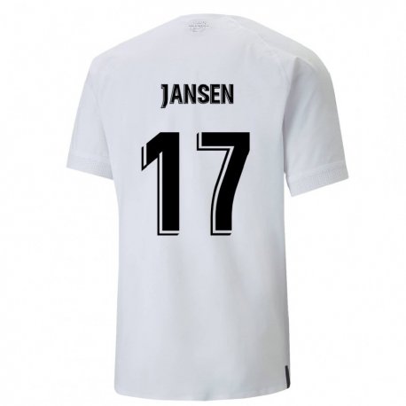 Kandiny Hombre Camiseta Ellen Jansen #17 Blanco Cremoso 1ª Equipación 2022/23 La Camisa Chile