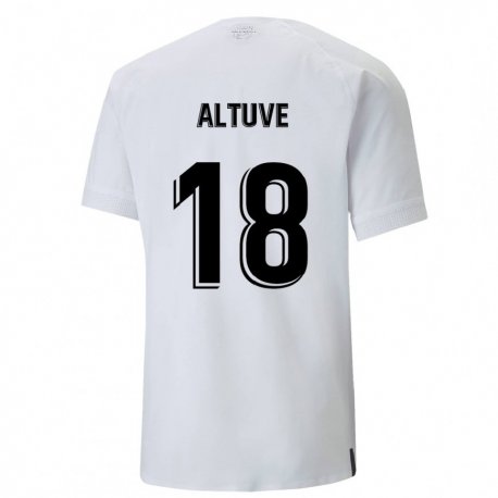 Kandiny Hombre Camiseta Oriana Altuve #18 Blanco Cremoso 1ª Equipación 2022/23 La Camisa Chile