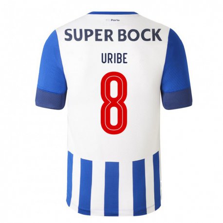 Kandiny Hombre Camiseta Mateus Uribe #8 Azul Real 1ª Equipación 2022/23 La Camisa Chile