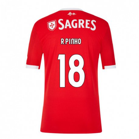 Kandiny Hombre Camiseta Rodrigo Pinho #18 Rojo Neón 1ª Equipación 2022/23 La Camisa Chile