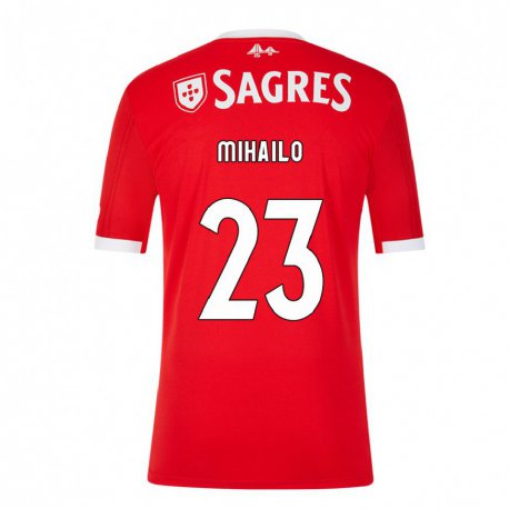 Kandiny Hombre Camiseta Mihailo Ristic #23 Rojo Neón 1ª Equipación 2022/23 La Camisa Chile