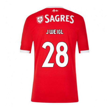 Kandiny Hombre Camiseta Julian Weigl #28 Rojo Neón 1ª Equipación 2022/23 La Camisa Chile