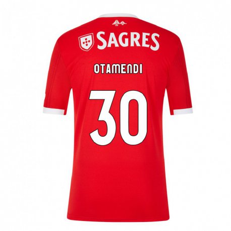 Kandiny Hombre Camiseta Nicolas Otamendi #30 Rojo Neón 1ª Equipación 2022/23 La Camisa Chile