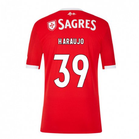 Kandiny Hombre Camiseta Henrique Araujo #39 Rojo Neón 1ª Equipación 2022/23 La Camisa Chile