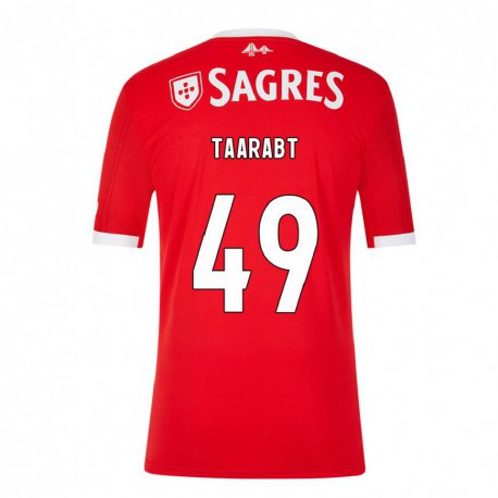 Kandiny Hombre Camiseta Adel Taarabt #49 Rojo Neón 1ª Equipación 2022/23 La Camisa Chile