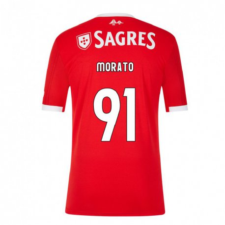 Kandiny Hombre Camiseta Morato #91 Rojo Neón 1ª Equipación 2022/23 La Camisa Chile