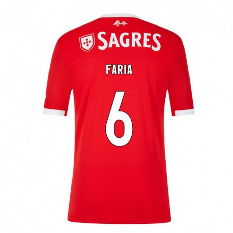 Kandiny Hombre Camiseta Andreia Faria #6 Rojo Neón 1ª Equipación 2022/23 La Camisa Chile