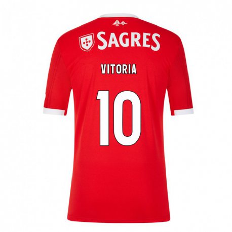 Kandiny Hombre Camiseta Ana Vitoria #10 Rojo Neón 1ª Equipación 2022/23 La Camisa Chile
