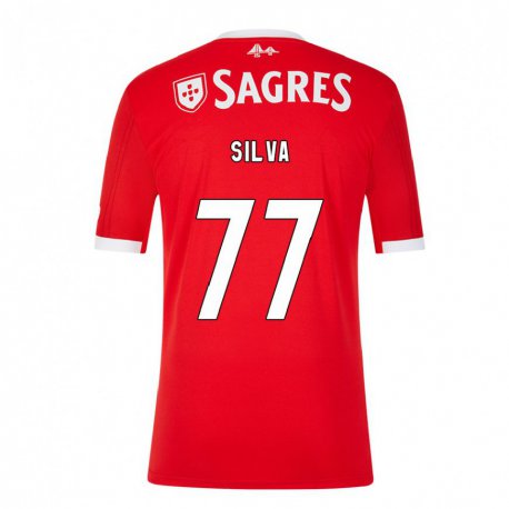 Kandiny Hombre Camiseta Jessica Silva #77 Rojo Neón 1ª Equipación 2022/23 La Camisa Chile
