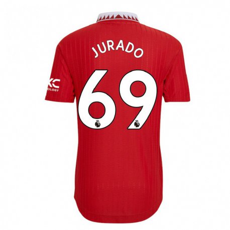 Kandiny Hombre Camiseta Marc Jurado #69 Rojo 1ª Equipación 2022/23 La Camisa Chile