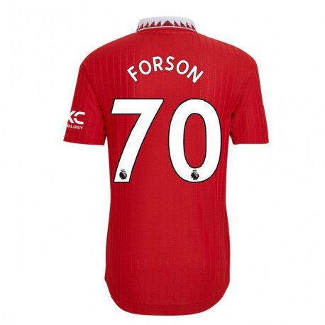 Kandiny Hombre Camiseta Omari Forson #70 Rojo 1ª Equipación 2022/23 La Camisa Chile