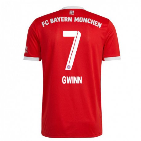 Kandiny Hombre Camiseta Giulia Gwinn #7 Neon Rojo Blanco 1ª Equipación 2022/23 La Camisa Chile