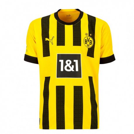 Kandiny Hombre Camiseta Youssoufa Moukoko #10 Amarillo 1ª Equipación 2022/23 La Camisa Chile