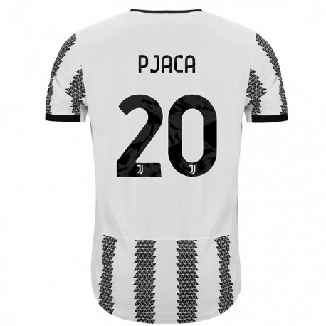 Kandiny Hombre Camiseta Marko Pjaca #20 Blanco Negro 1ª Equipación 2022/23 La Camisa Chile