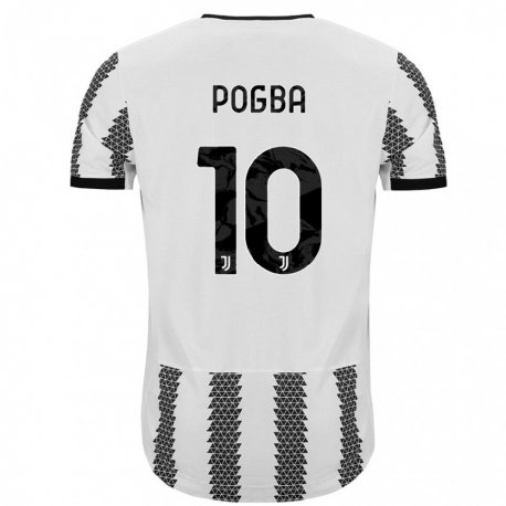 Kandiny Hombre Camiseta Paul Pogba #10 Blanco Negro 1ª Equipación 2022/23 La Camisa Chile